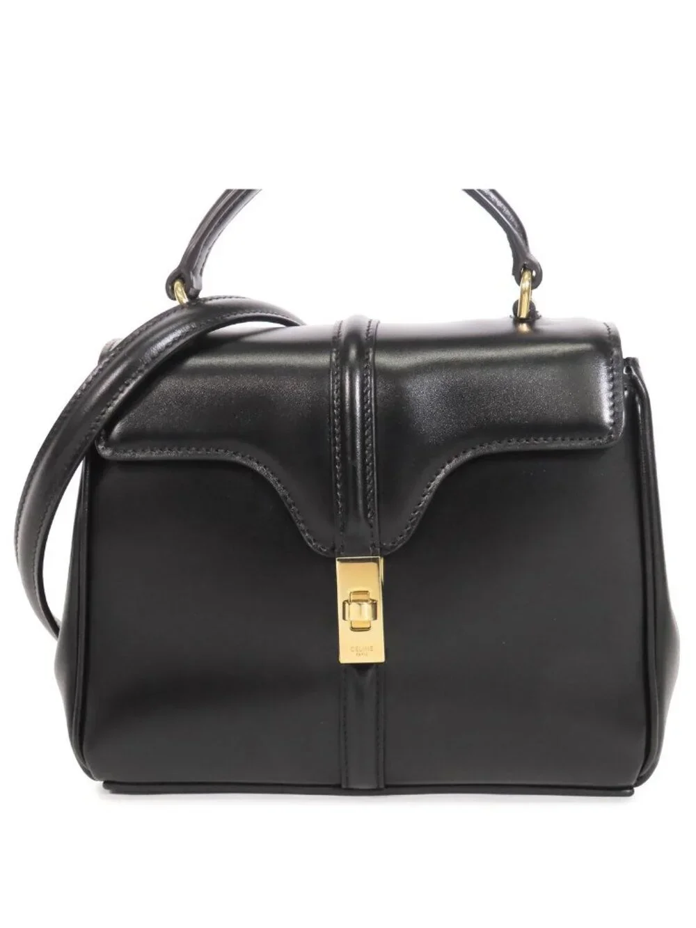 Celine Black Leather Mini 2-Way Shoulder Bag